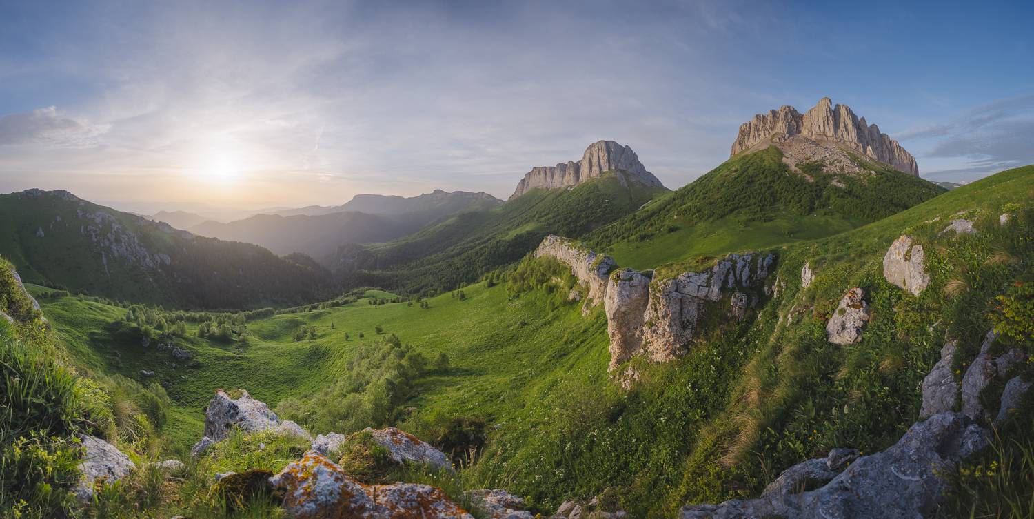 ачешбоки, кавказ, пейзаж, утро, большой тхач, Mikhail Ioannisian