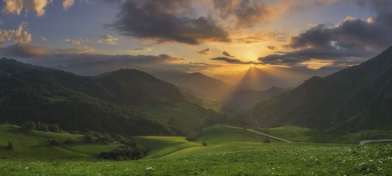 Лучи заката фото превью
