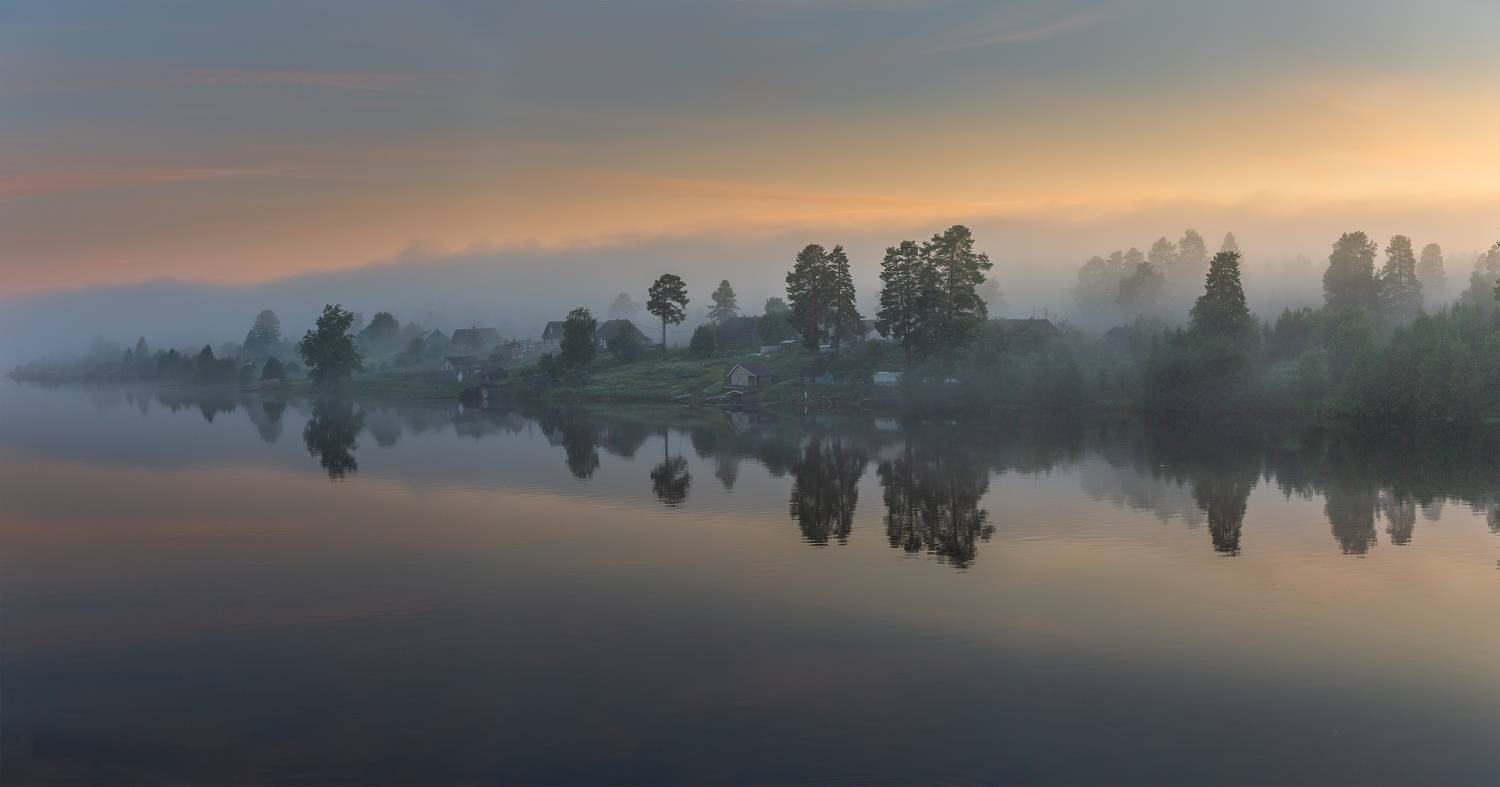 рассвет, утро, река, свирь, Потапов Сергей
