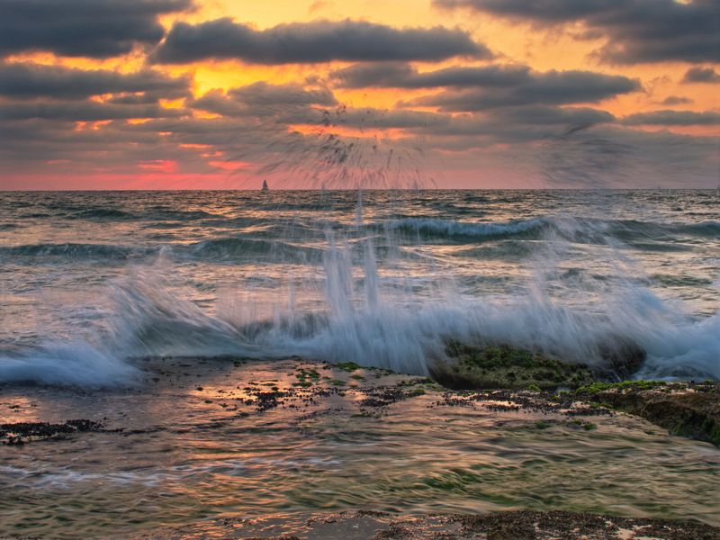 Mediterranean Sea, Sunset фото превью