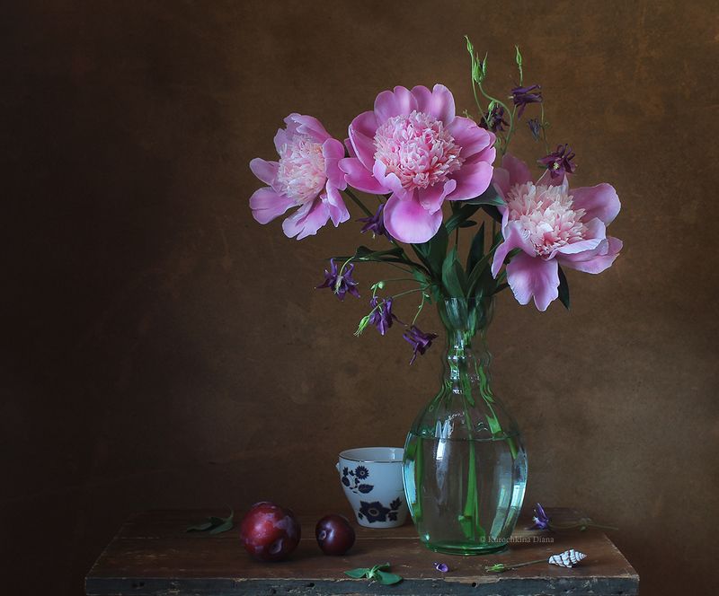 натюрмрт, цветы, пионы Пиончики фото превью