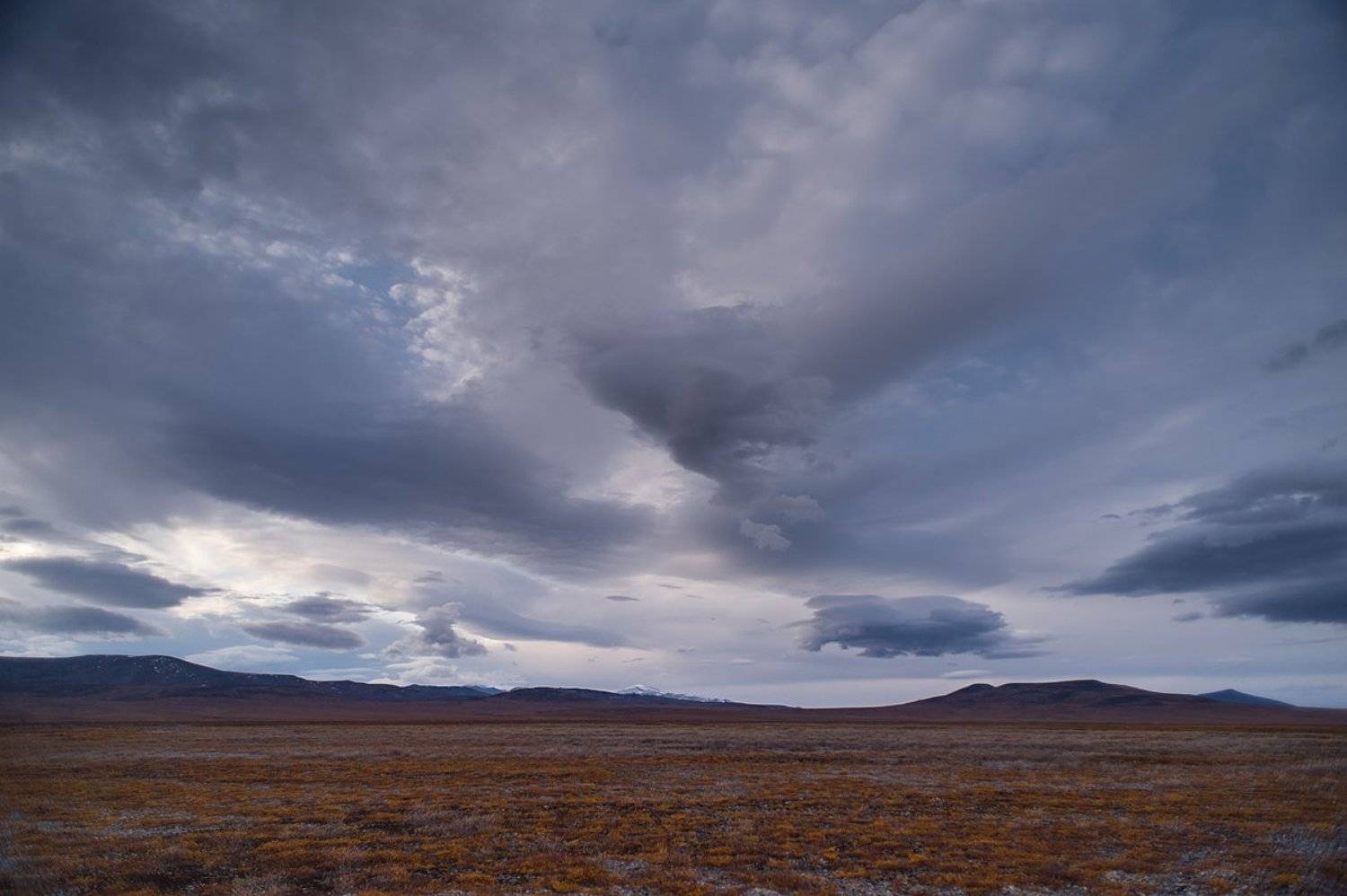 облака, небо, тундра, Труфанов Евгений