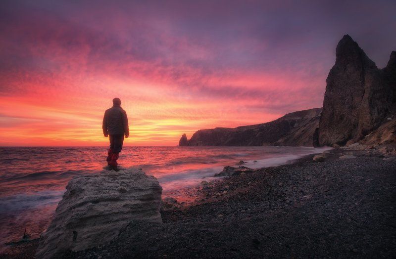 Закат у мыса Фиолент фото превью