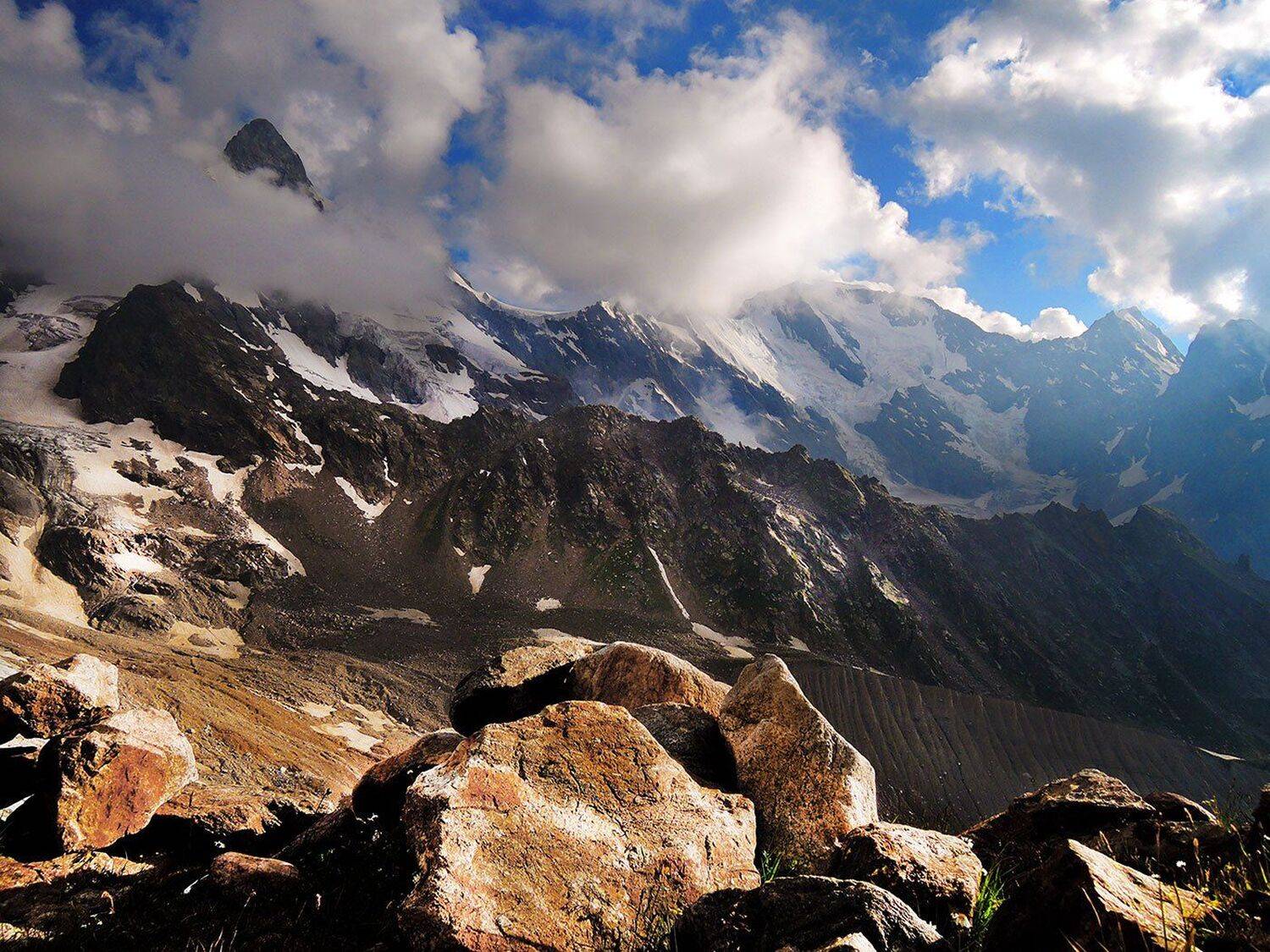 утро,горы.облака,солнце, Валерий Козуб
