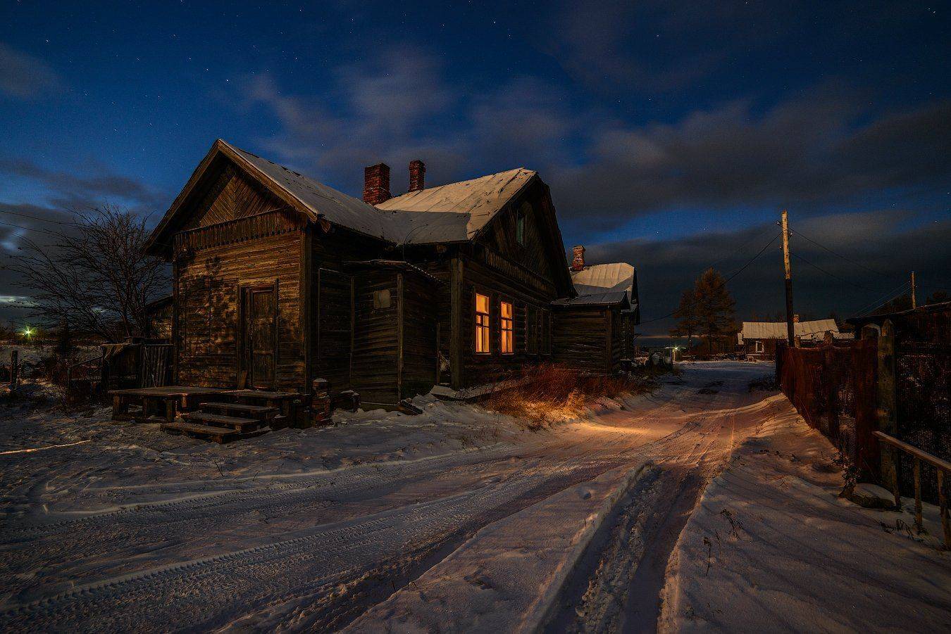 Заполярье, Кольский п-ов, Ночь, Север, Ст.Хибины, Хибины, Роман Горячий