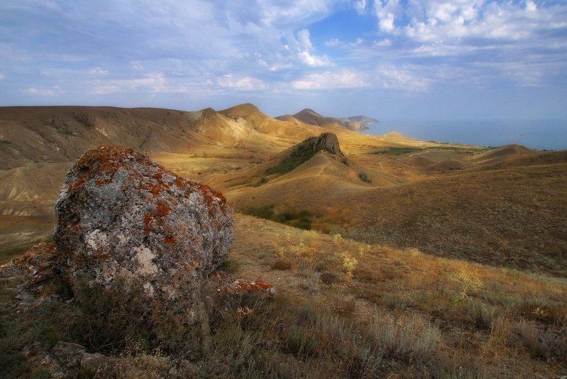 коктебель, крым Вечер над Тихой бухтой фото превью
