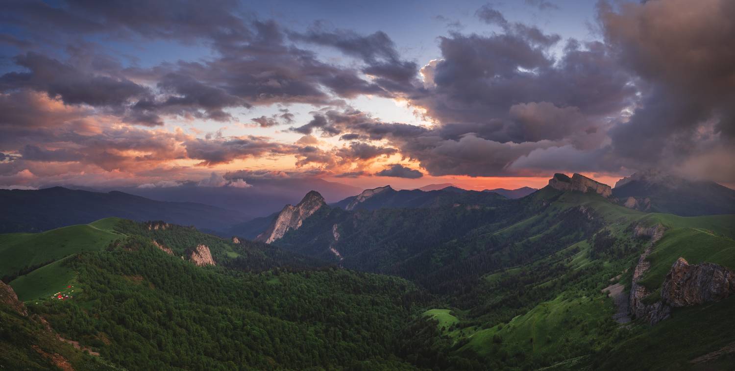 большой тхач, пейзаж, закат, вечер, Mikhail Ioannisian