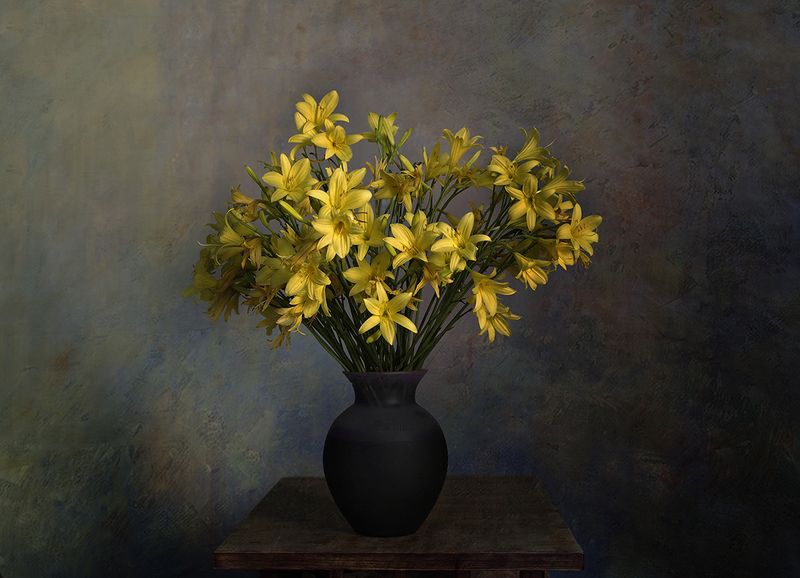 натюрморт, вера павлухина, лилейники, вечер, Солнечные лилейники фото превью