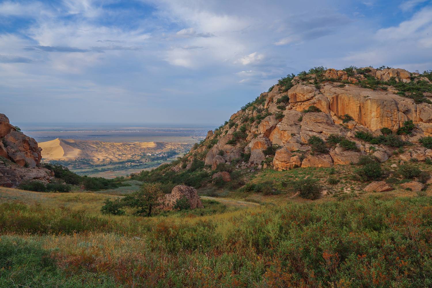 горы,песчаная гора,сары кум,река,дагестан,лето,пейзаж,, Magov Marat