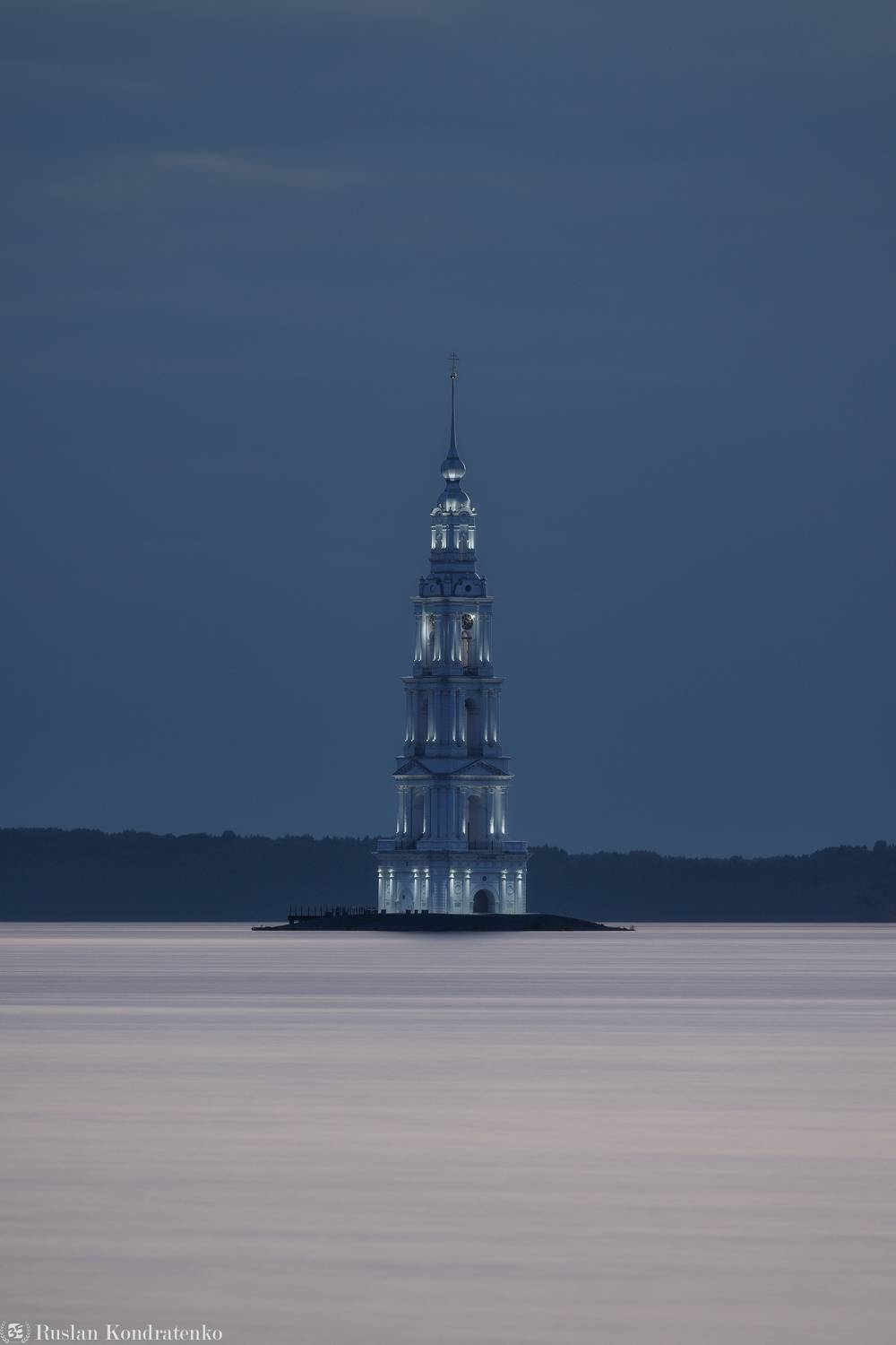 калязинская колокольня, калязин, колокольня, ночь, длинная выдержка, Кондратенко Руслан