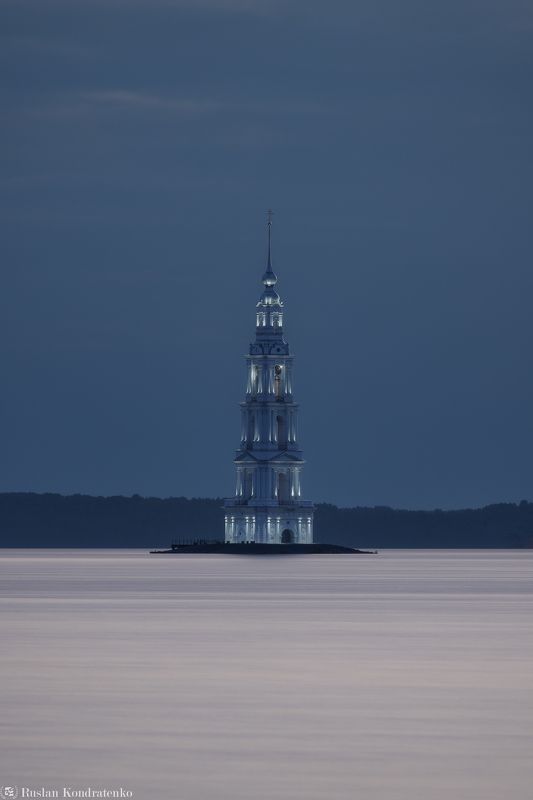 калязинская колокольня, калязин, колокольня, ночь, длинная выдержка Калязинская колокольня фото превью