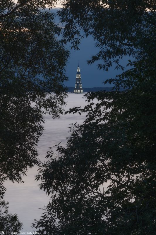 калязинская колокольня, калязин, колокольня, ночь, ночной город Калязинская колокольня фото превью