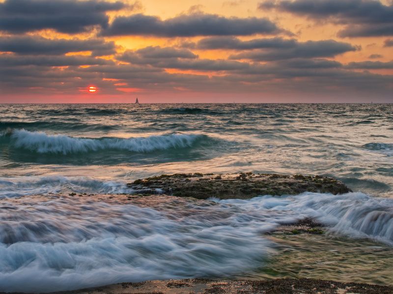 Mediterranean Sea, Sunset фото превью