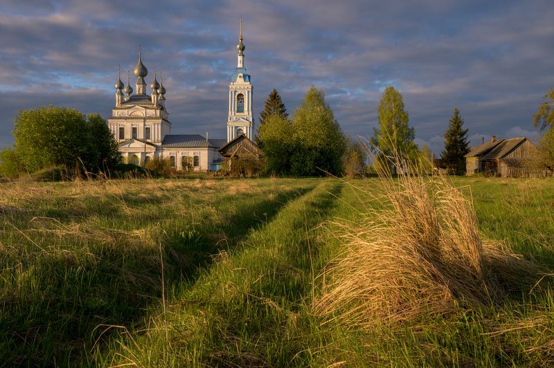 утро, весна, храм, природа, село, деревня, савинское, церковь, россия, православие Спокойное утро фото превью