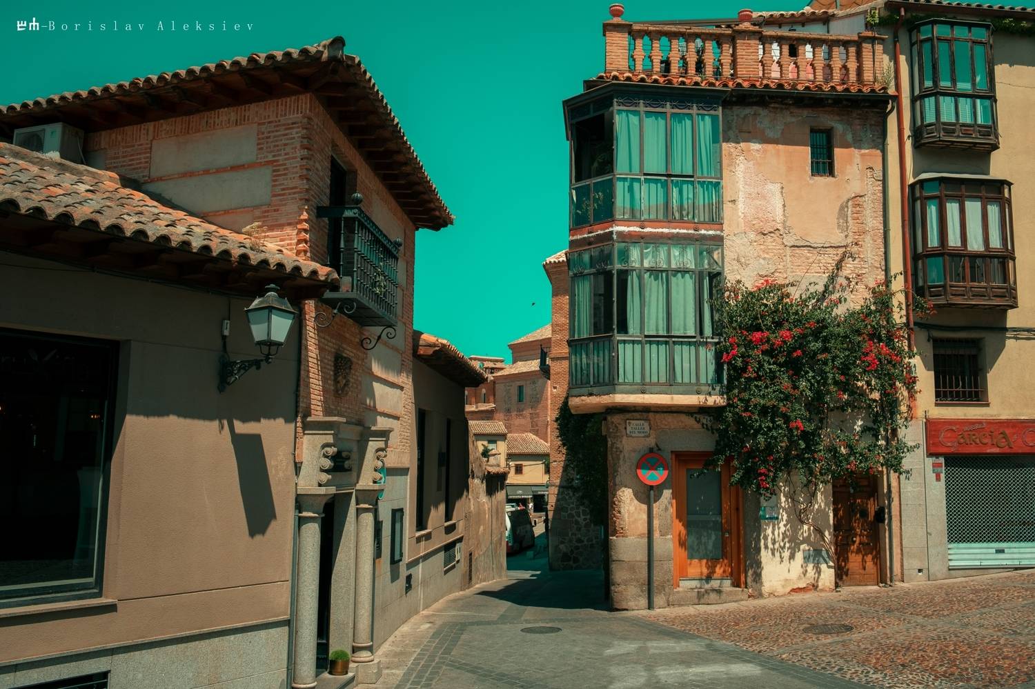 toledo,spain,travel,exterior,old,building,light,dark,flowers,, Алексиев Борислав