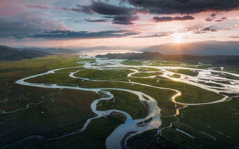 Тувинские разливы Енисея фото превью