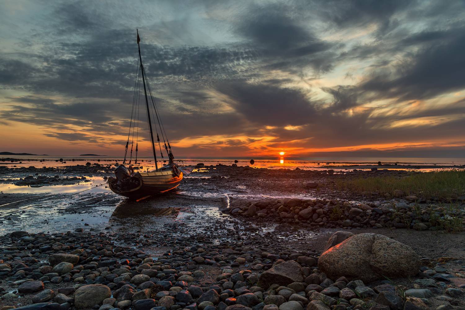 белое море, закат, путешествие, баркас, Юрий Матвеев