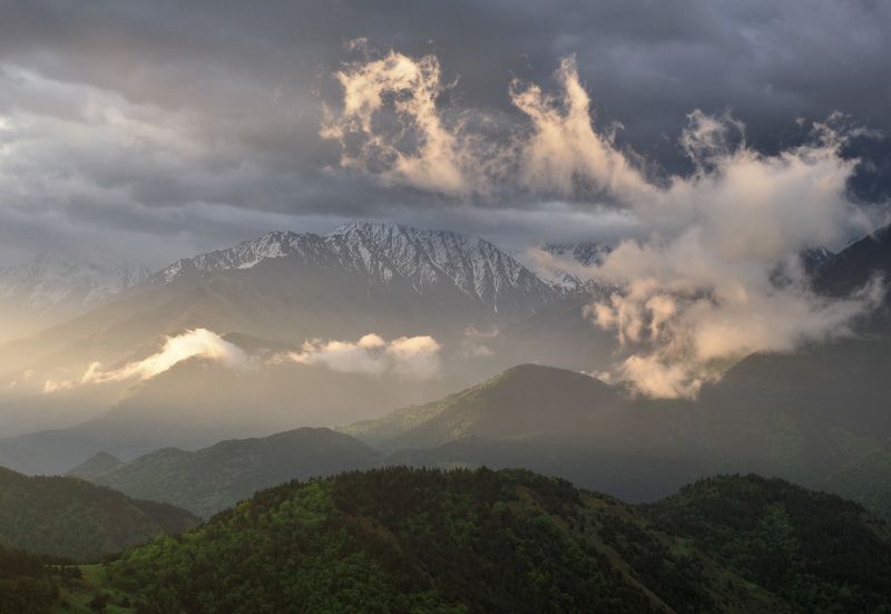 кавказ, ингушетия, горы Ингушетия фото превью