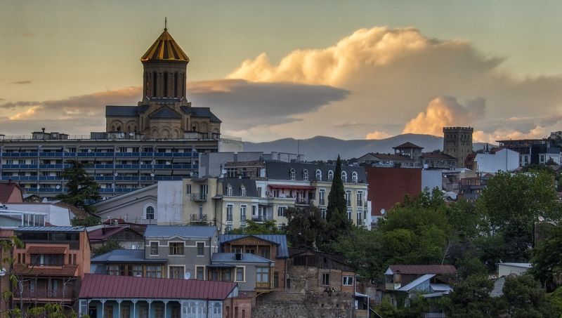 город,вечер, Старый Тбилиси. фото превью