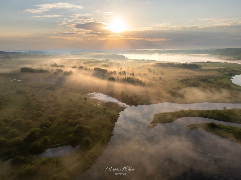 рассвет, Пушгоры, Пушкинские горы Рассвет на Савкиной горке фото превью