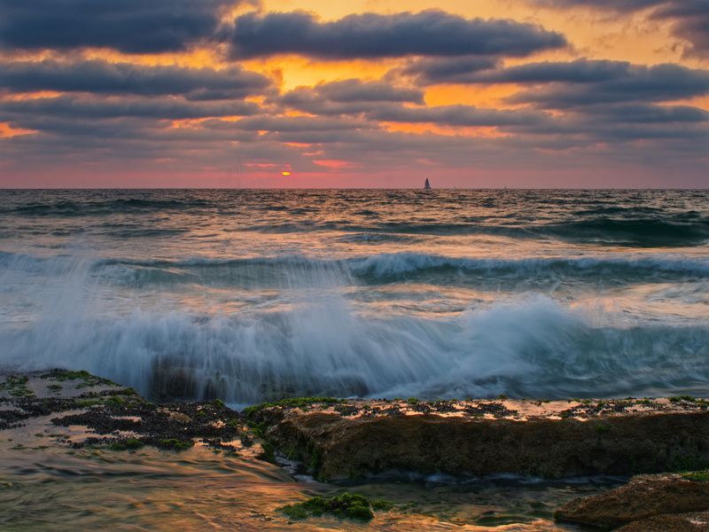 Mediterranean Sea, Sunset фото превью