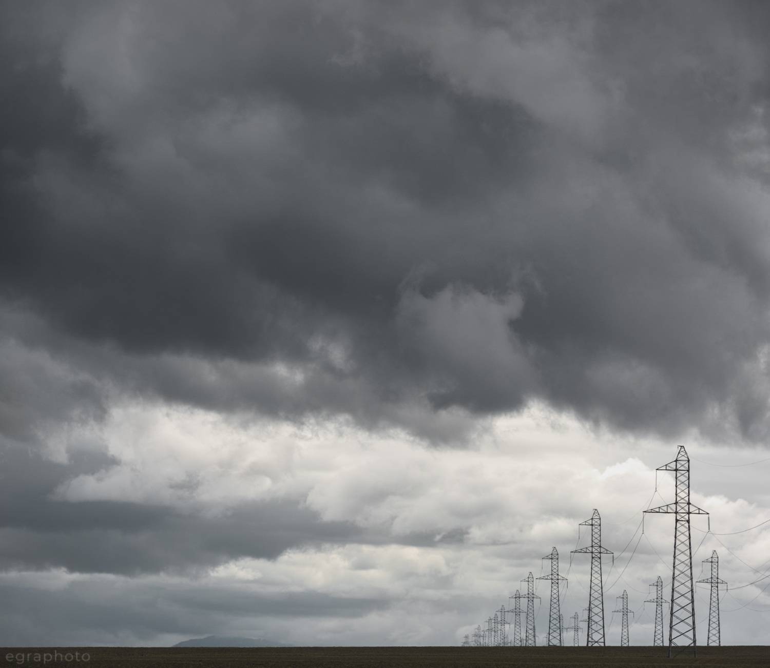 казахстан, степь, лэп, Рябенький Александр