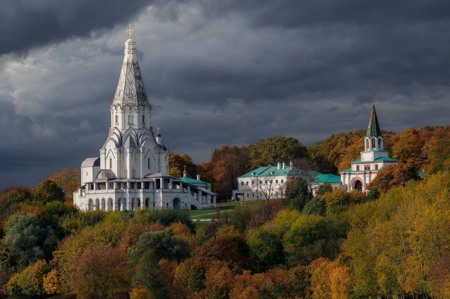 осень, храм, природа, парк, коломенское, церковь, россия, православие, москва, Ракичевич Томислав