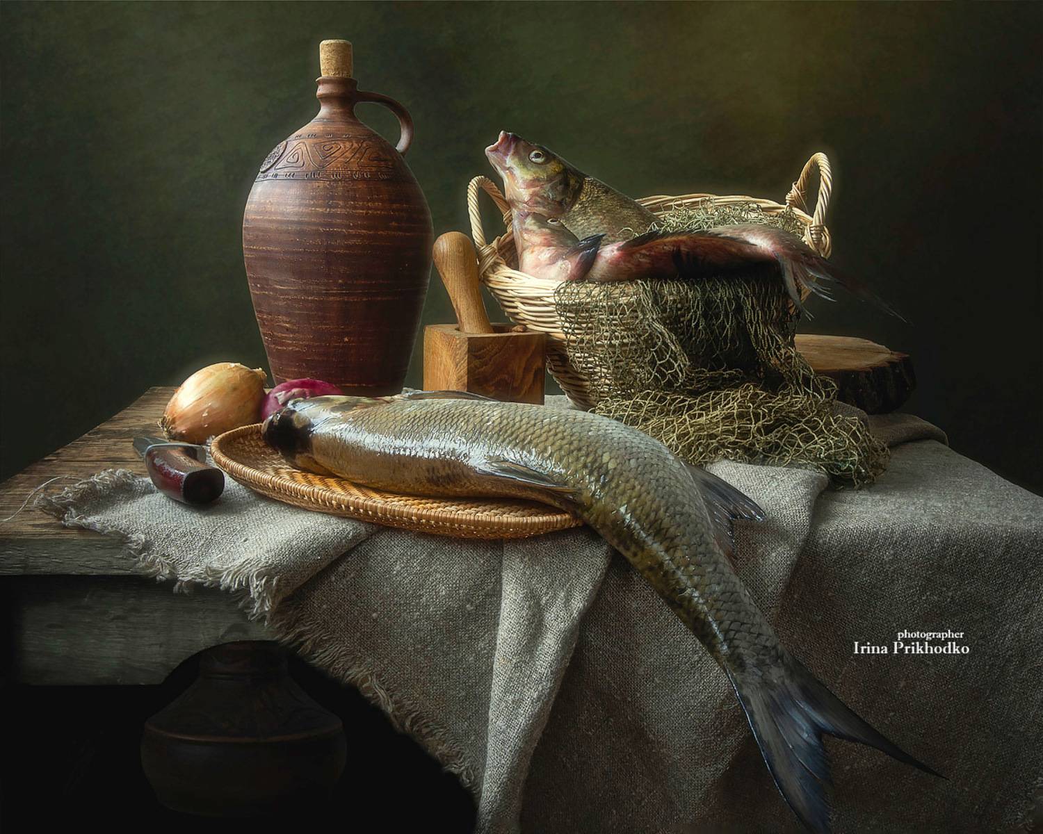 натюрморт, рыба, улов, , Приходько Ирина
