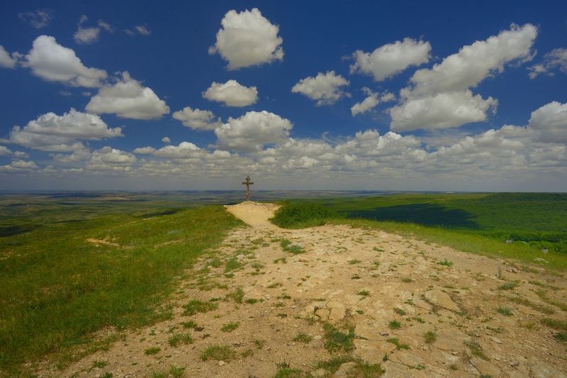Дорога в степи фото превью