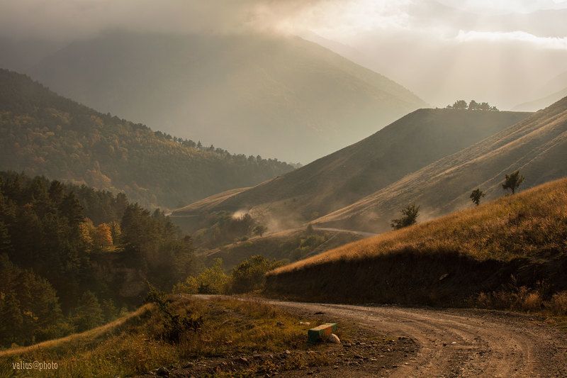 закат, эрзи, пейзаж, ингушетия Эрзи фото превью