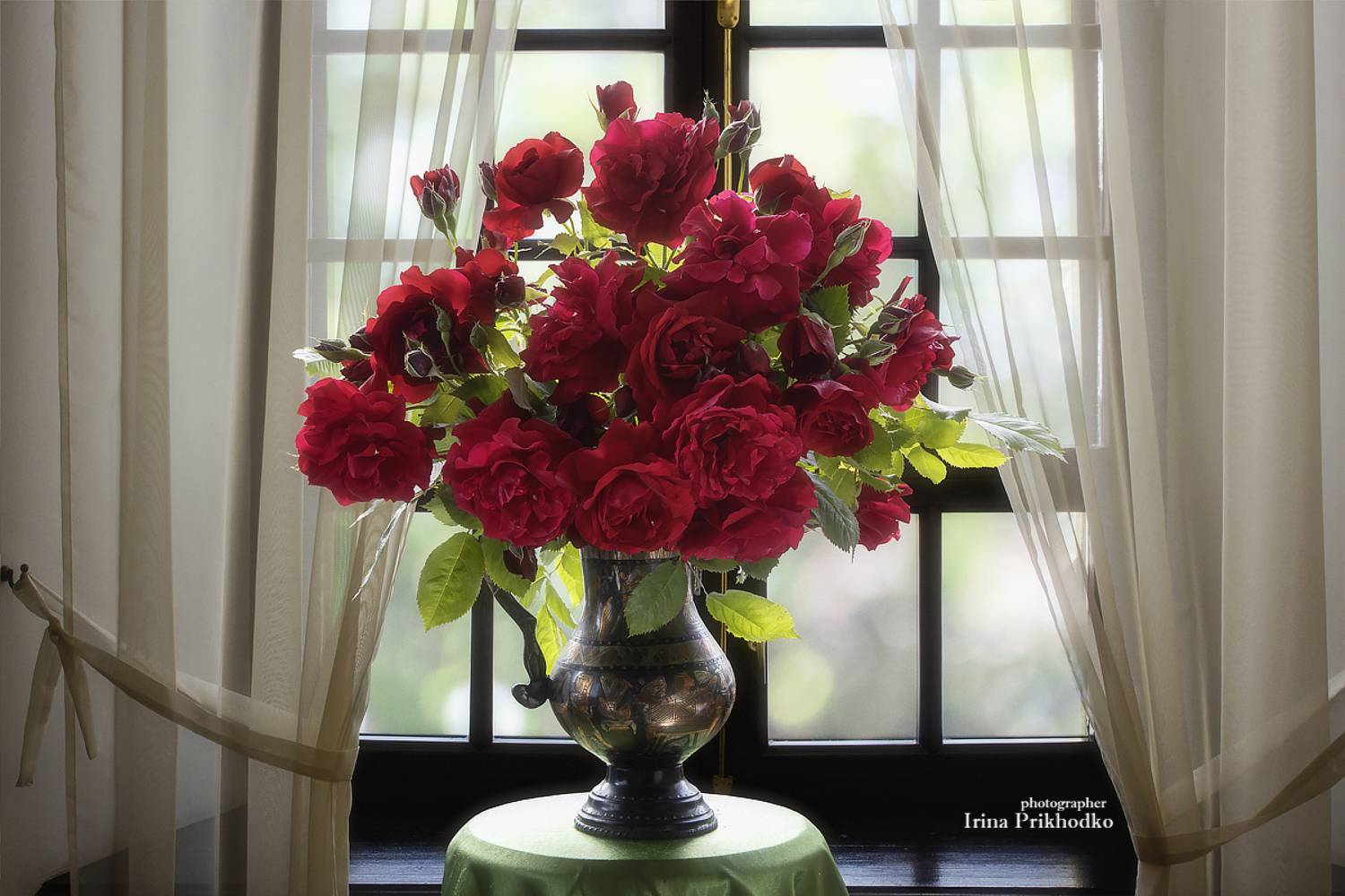 натюрморт, цветы, розы, букет, Приходько Ирина