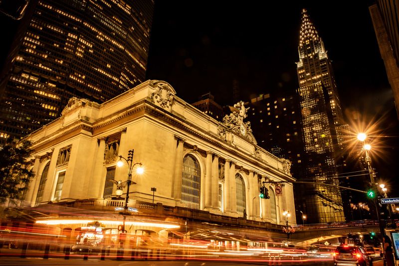 new, york, grenada, central, city, night Grand Central at night фото превью