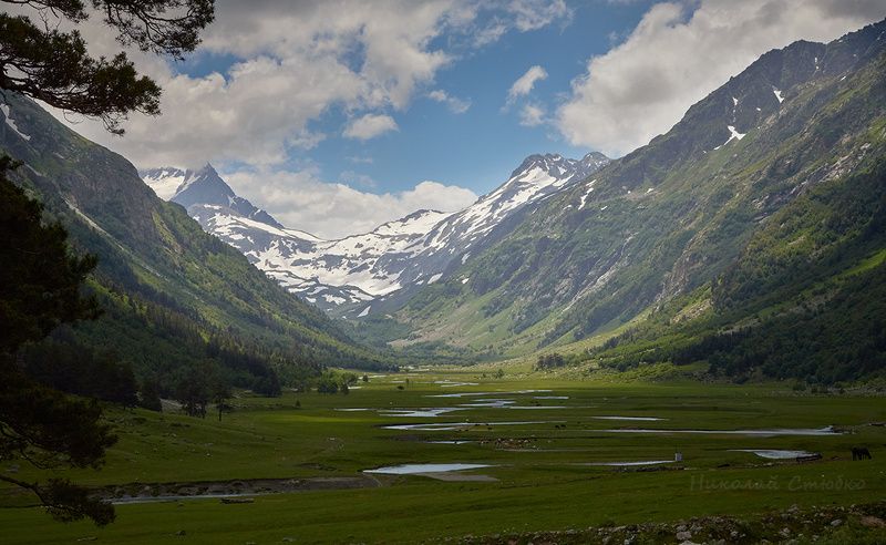 кавказ горы Горная долина фото превью