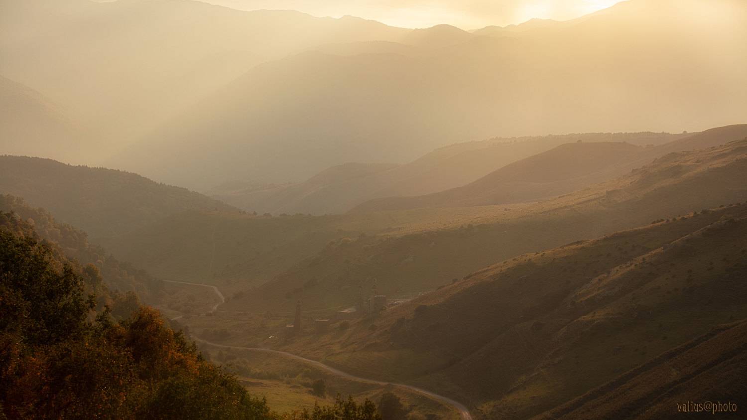 закат эрзи пейзаж ингушетия, Valius Photo