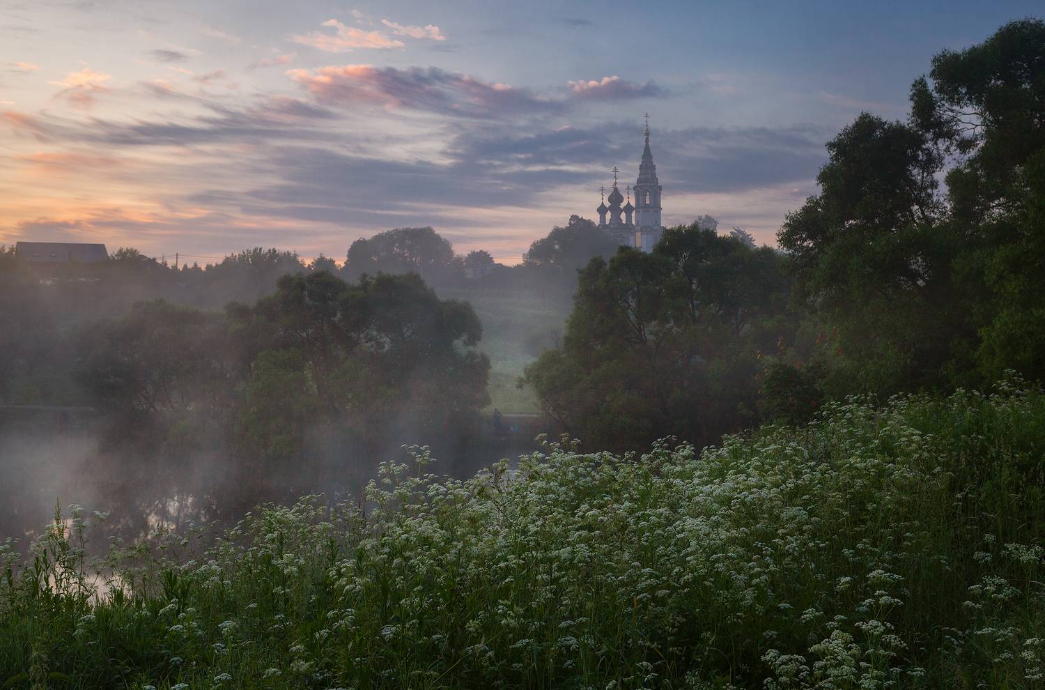 валищево, лето, подмосковье, река, храм, Стрельчук Александр