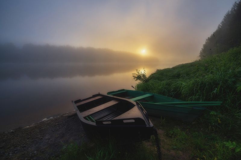 На туманных берегах реки фото превью