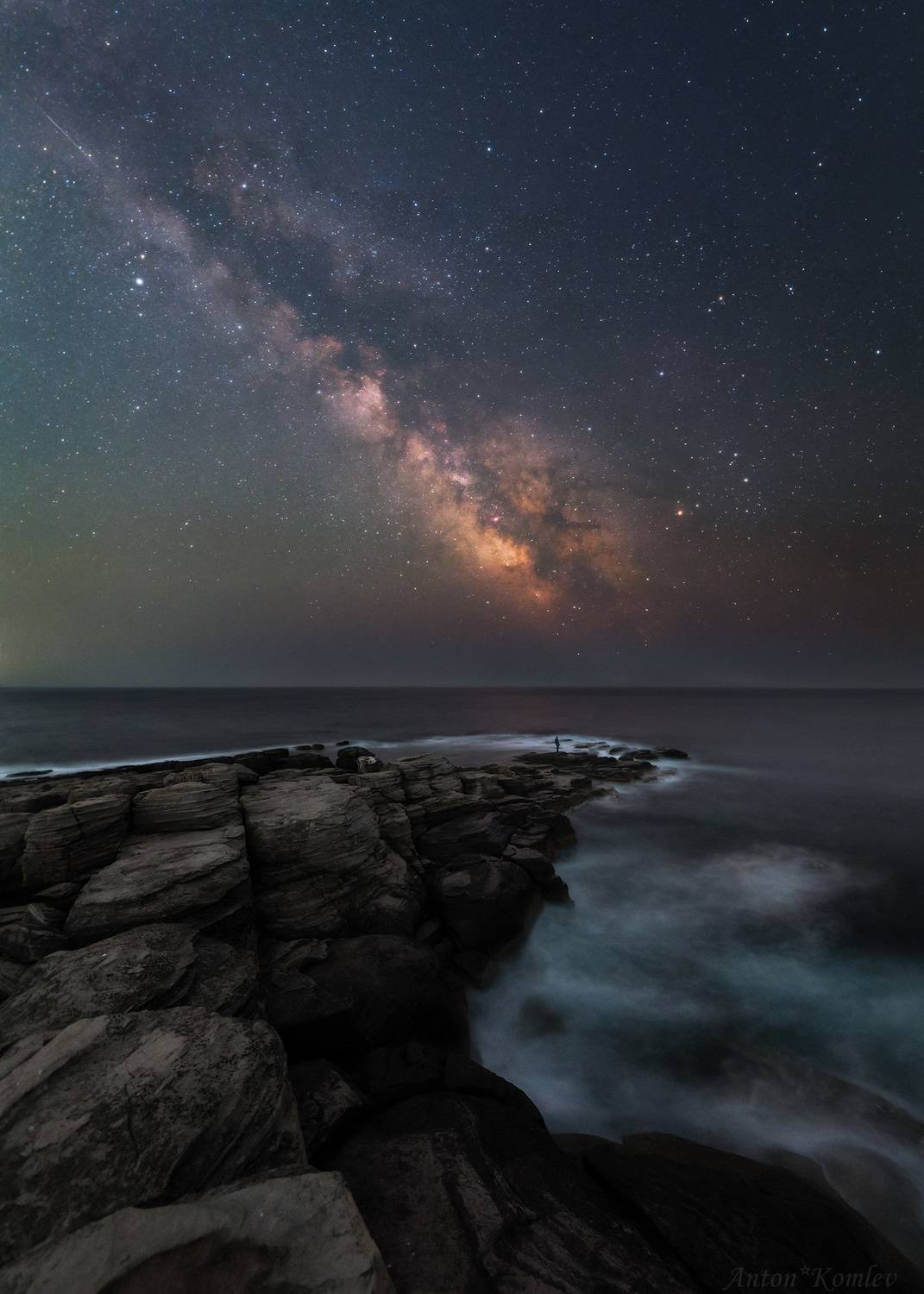 млечный путь, мыс тобизина, приморье, японское море, ночь, Комлев Антон