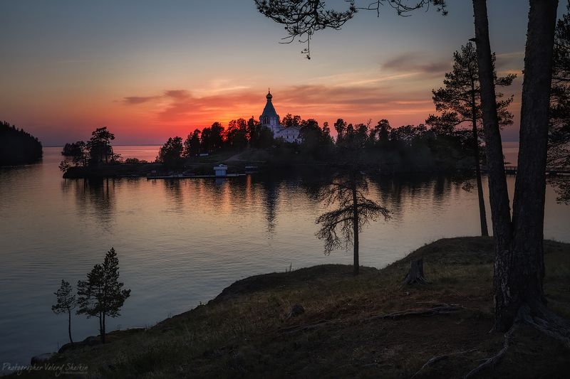 Закат у Никольского скита фото превью