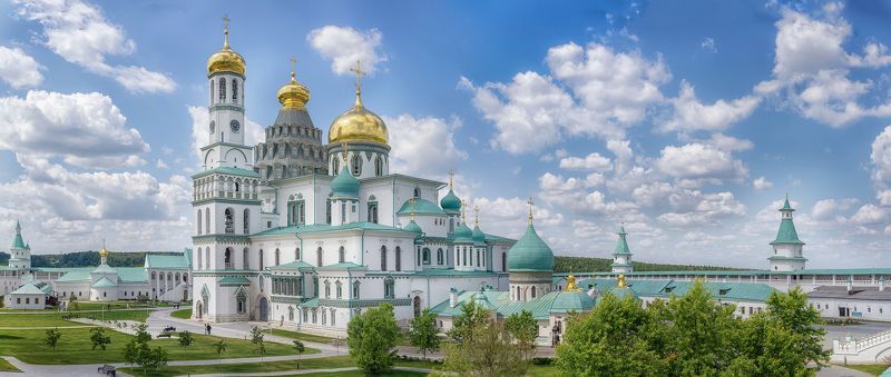 монастырь, панорама, новый иерусалим, храм, россия, архитектура  фото превью