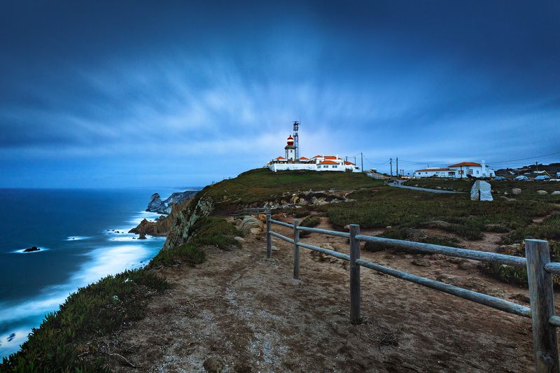 Волны, Маяк, Океан, Пейзаж, Португалия Cabo da Roca фото превью