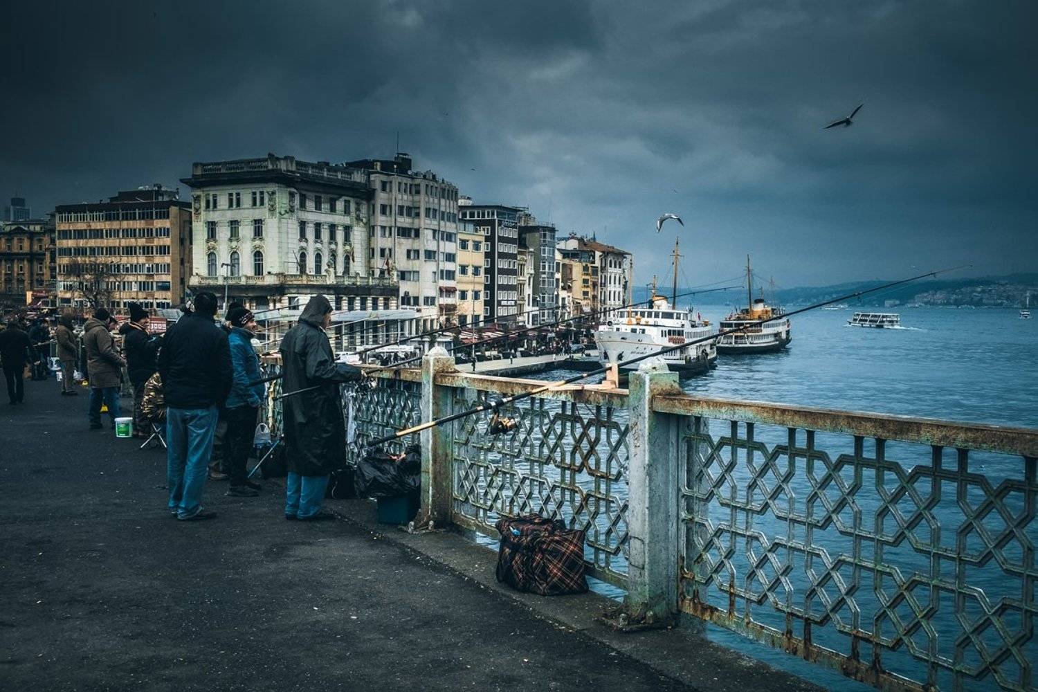 стамбул, рыбалка, рыбаки, рог, мост, золотой, галатский, istanbul, golden horn, galata, fishing, fishermen, bridge, Дмитрий Тимошин