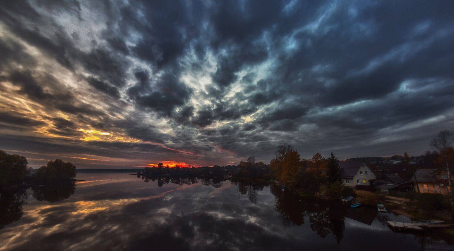 закат волга отражение облака небо пено пеленг, Татьяна Афиногенова