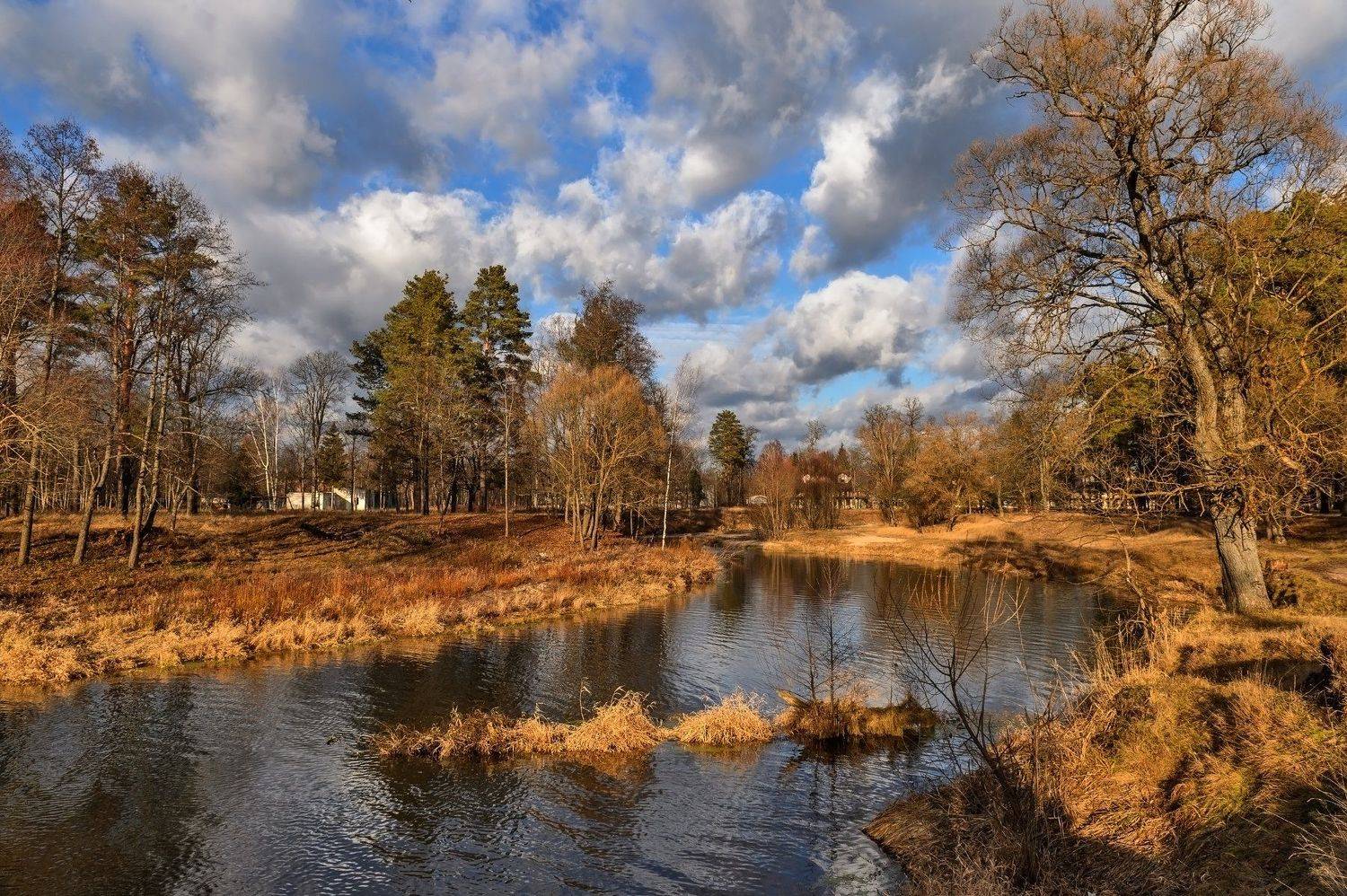 декабрь, зима, красота, небо, облака, отражение, пейзаж, природа, Юлия Лаптева