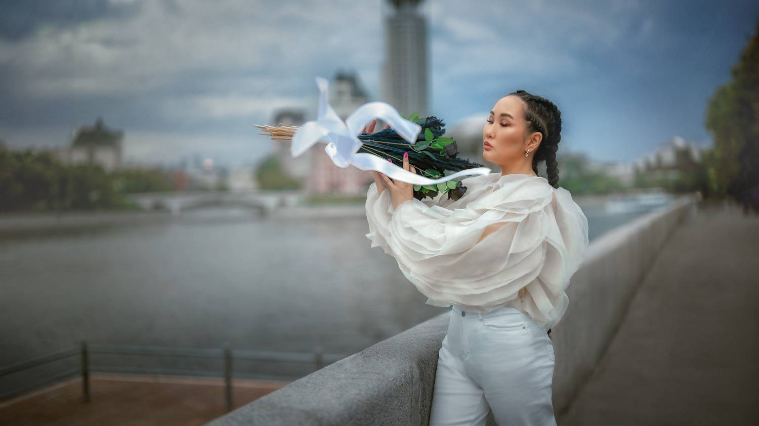 портрет девушка  красота нежность взгляд улица эмоции стиль взгляд образ, Юрий Захаров