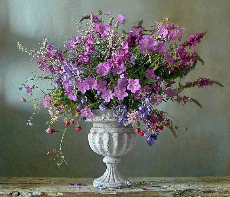 натюрморт, цветы, полевые цветы, лето, марина филатова Цветочных красок акварель фото превью