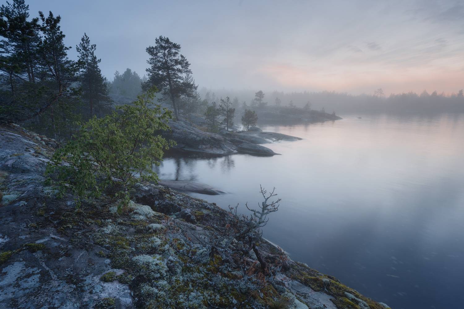 национальный парк ладожские шхеры карелия лахденпохья ладога белые ночи утро зорька ладожское озеро, Шишкин Дмитрий