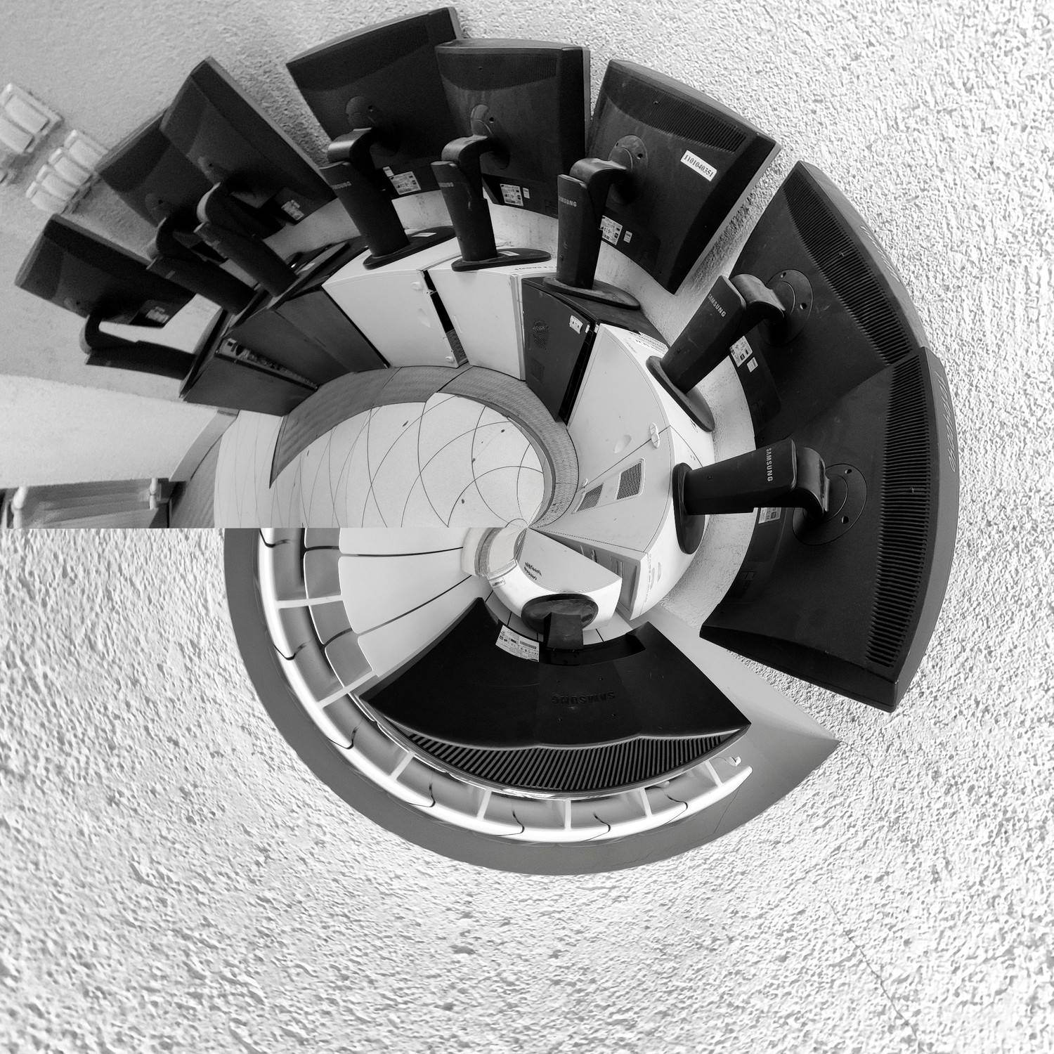 monitor, b&w, work days, abstract, abstraction, Karina Yakovleva