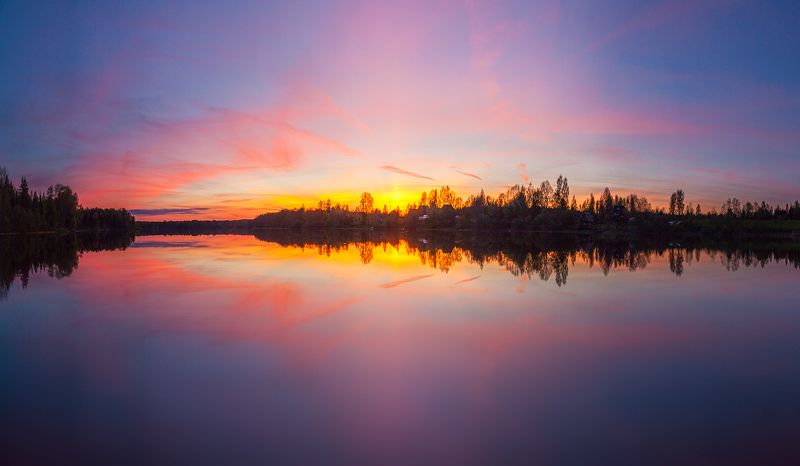 Панорама заката фото превью