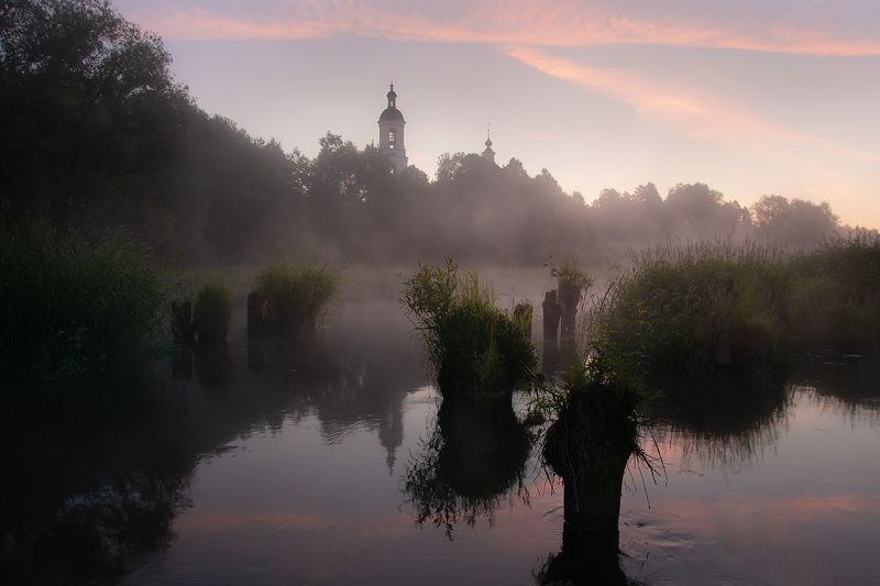 лето, рассвет, владимирская область, шерна, филипповское, деревня, церковь, храм *** фото превью