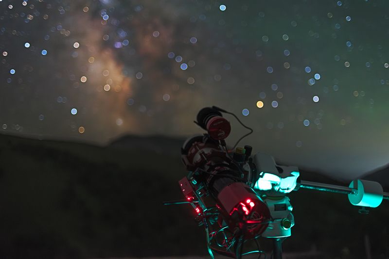 астрофото, астрофотография, ночь, астрономия, астропейзаж, кавказ, млечный путь, звезды, ночное небо, night, nightphotography, stars, milkyway, longexposure Ночной трудяга фото превью